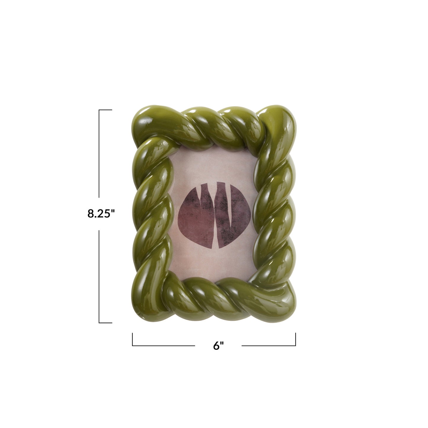 Resin Twisted Photo Frame - Green