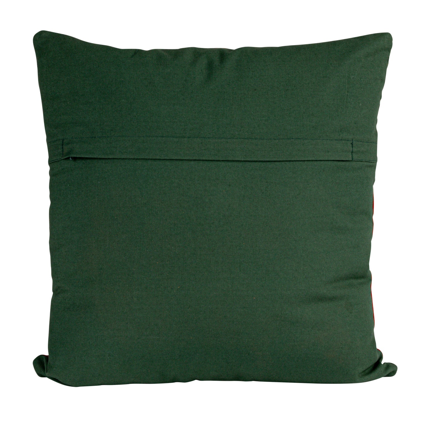 18" Square Cotton Embroidered Pillow with Pattern