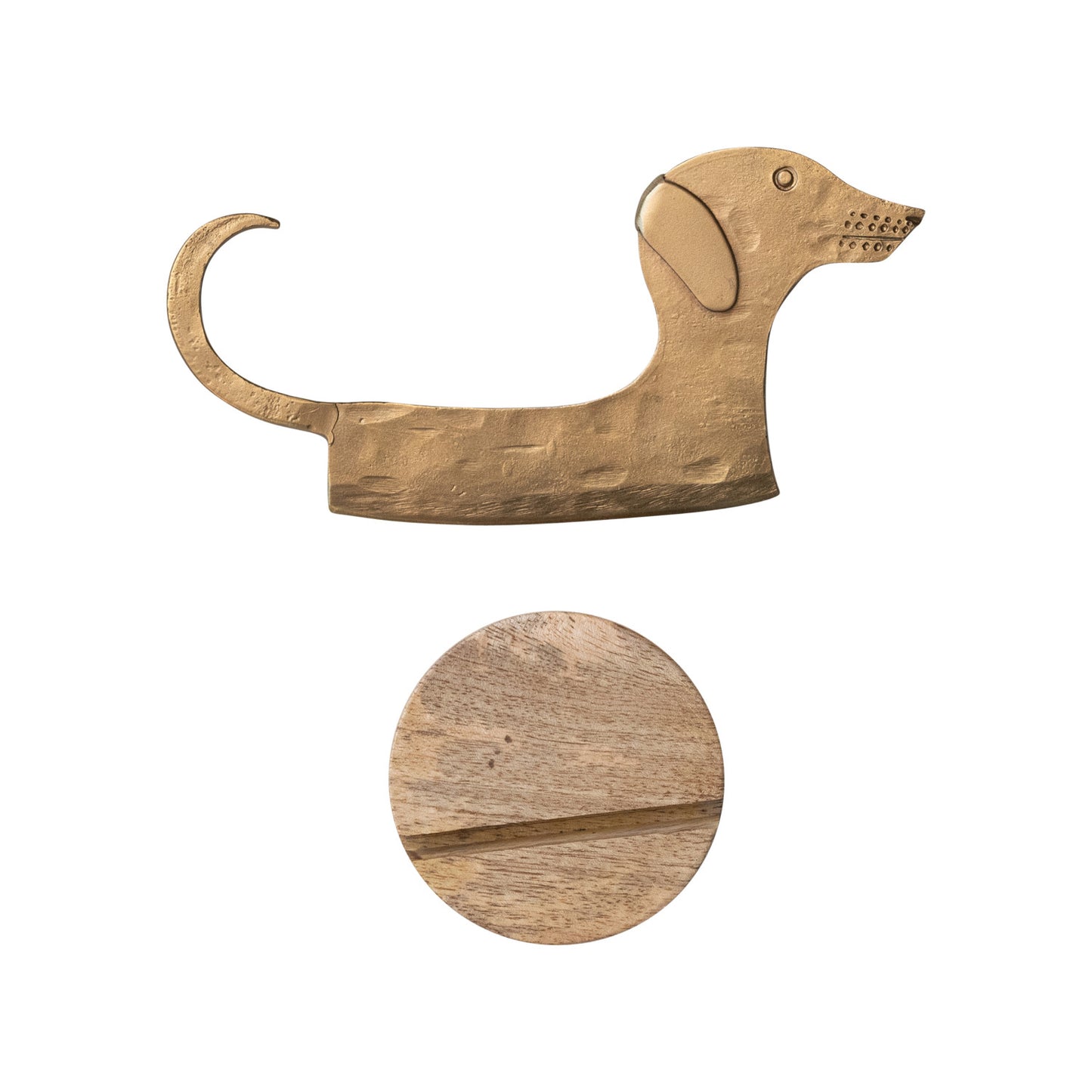 Metal Dog Shaped Cheese Knife with Stand