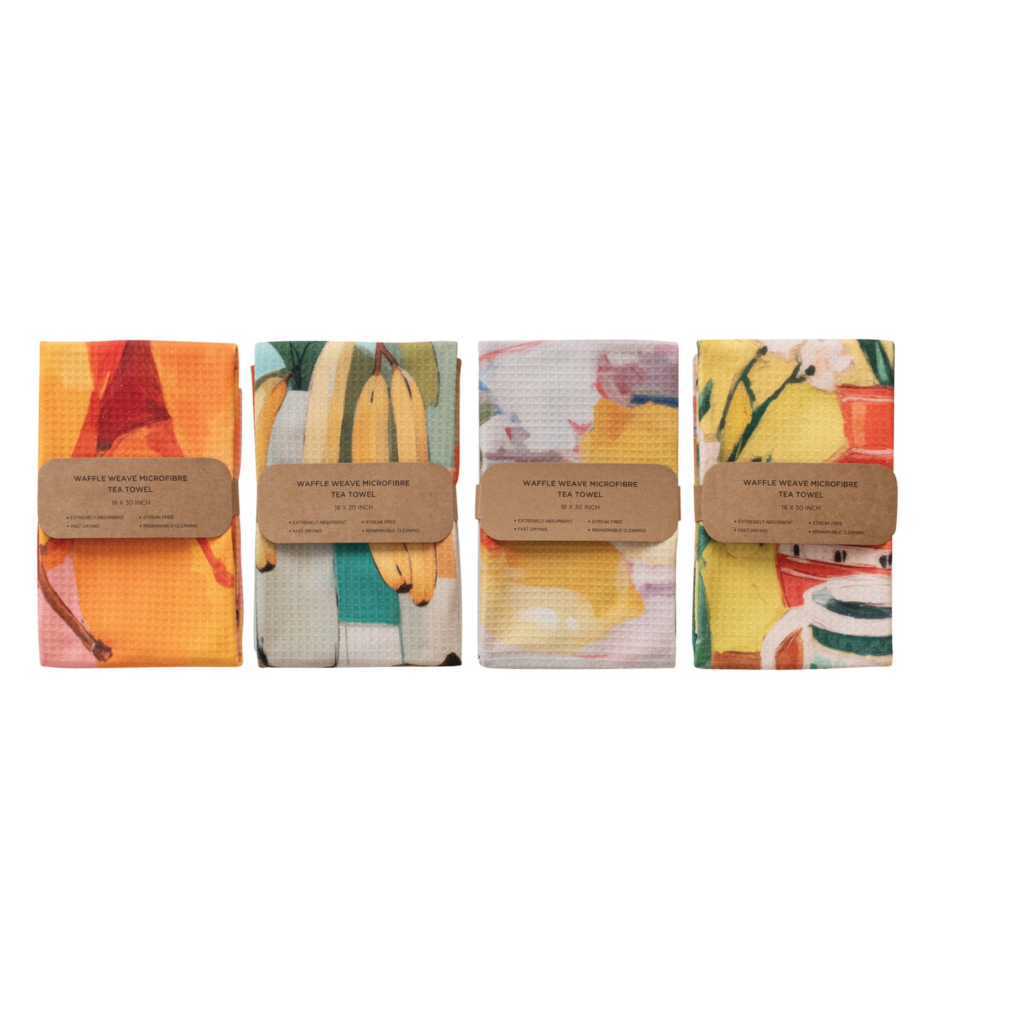 Waffle Weave Recycled Microfiber Two-Sided Tea Towel