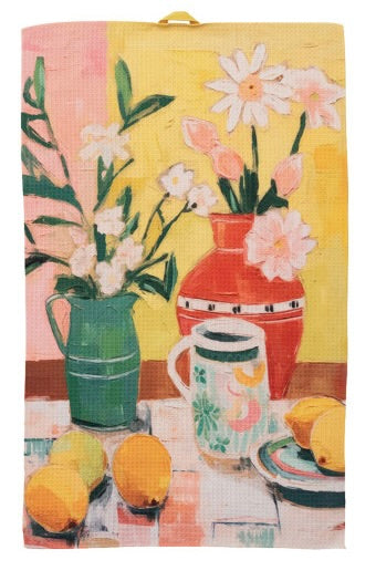 Waffle Weave Recycled Microfiber Two-Sided Tea Towel