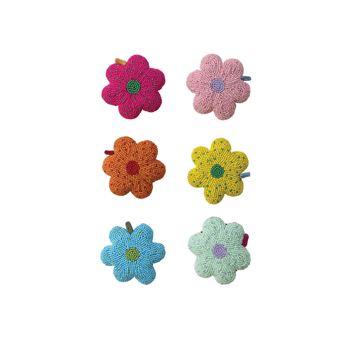 Handmade Glass Beaded Fabric Flower Tape Measure