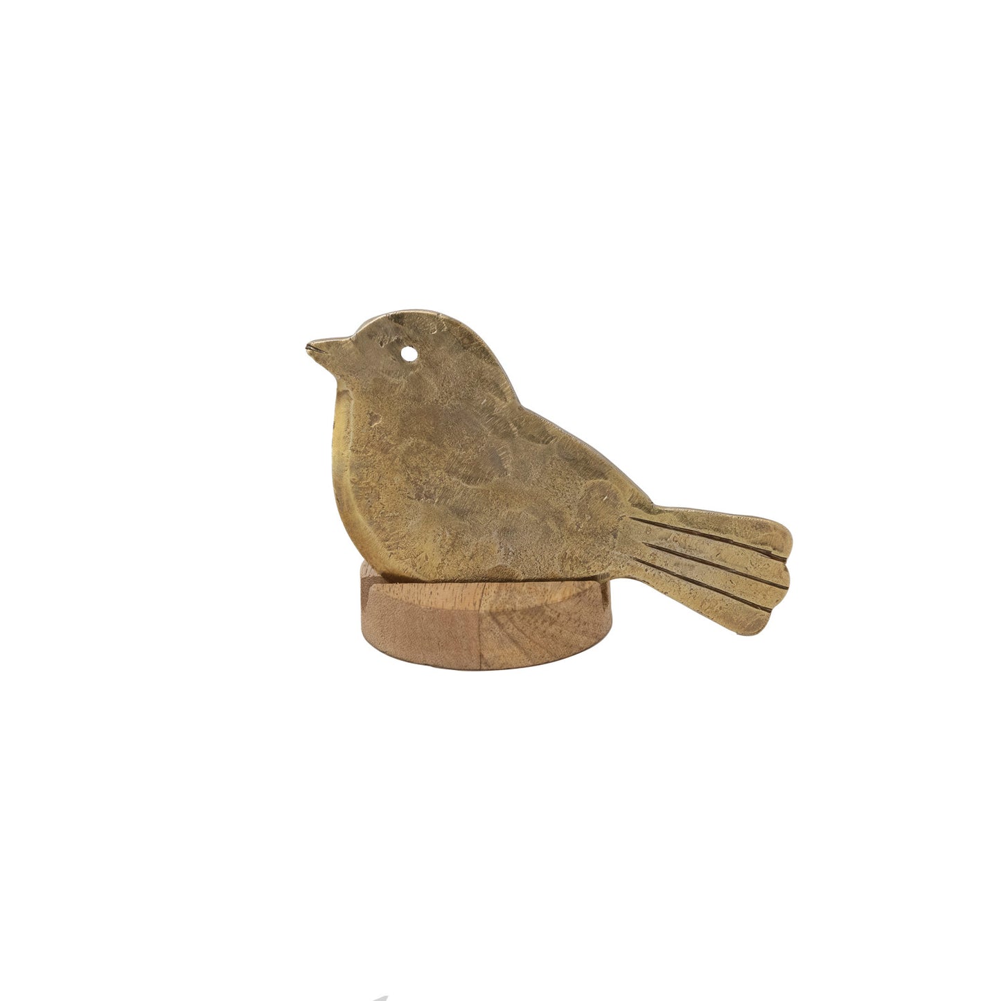 Metal Bird Shaped Cheese Knife with Round Mango Wood Stand