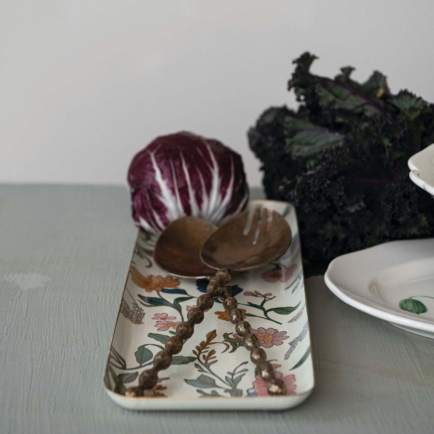 Metal Wall Decor with Floral Pattern