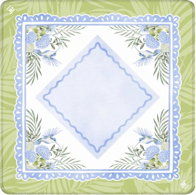 Anders Ruff Design Mahjong Mat - Hummingbird Hydrangea