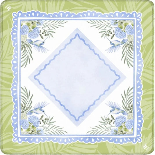 Anders Ruff Design Mahjong Mat - Hummingbird Hydrangea