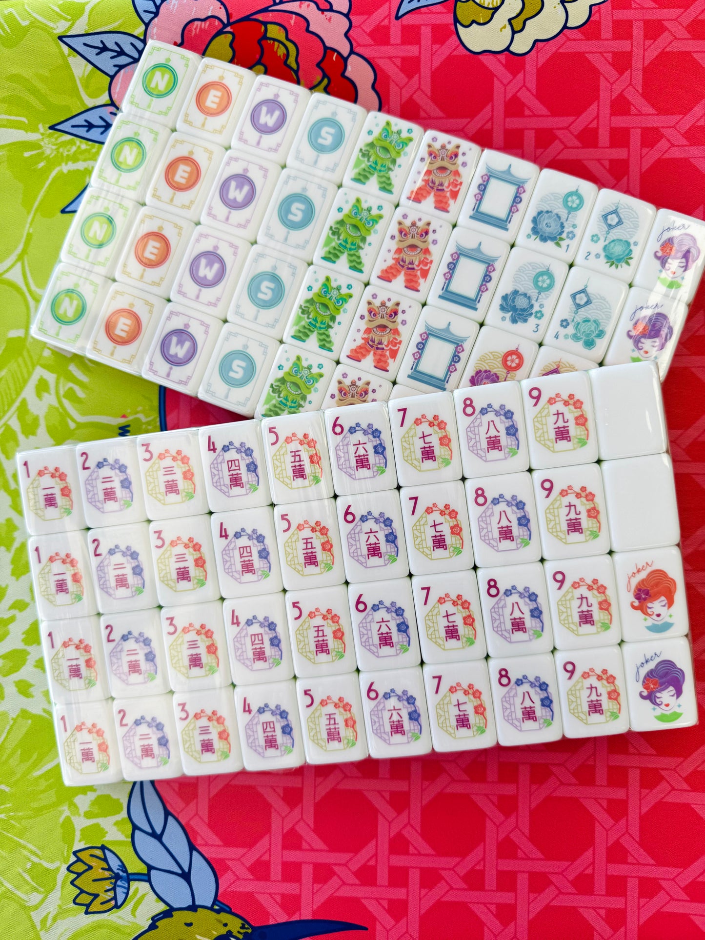 Mahjong Tile Set Papaya Spritz