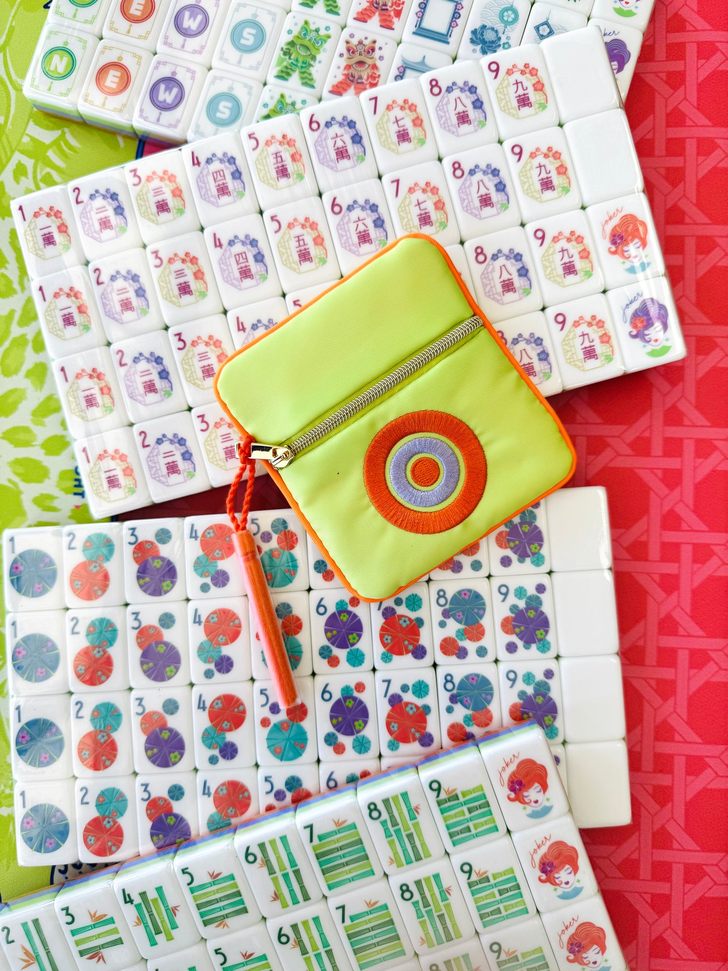 Mahjong Tile Set Papaya Spritz