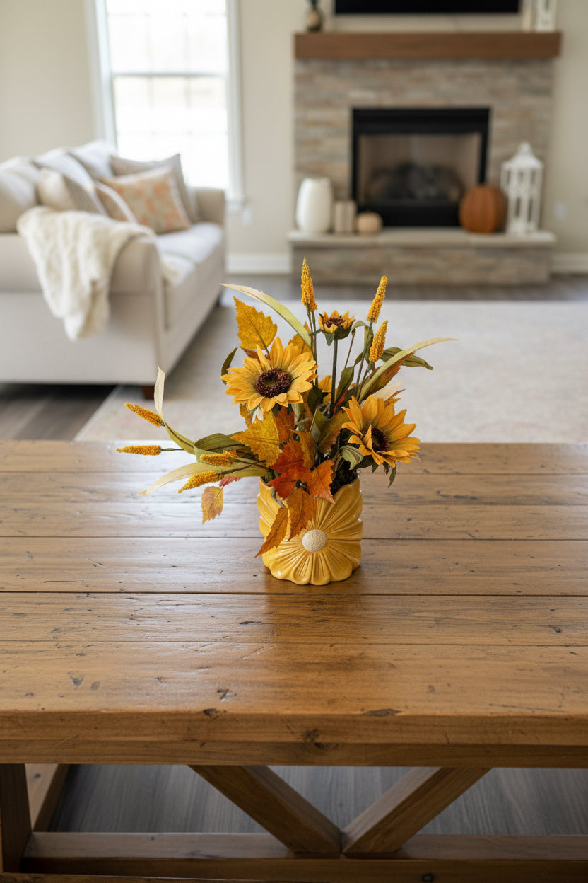 Flower planter fall arrangement