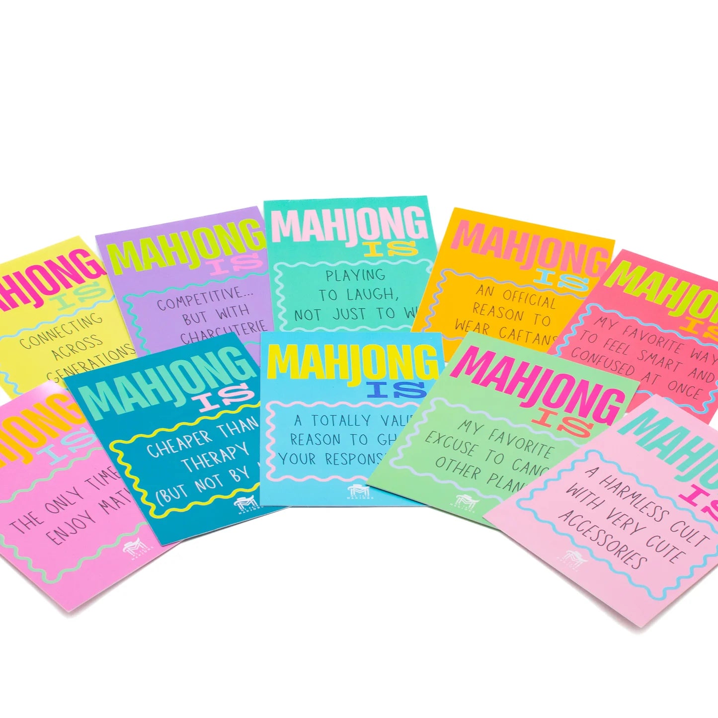 Mahjong Shuffle Card Square Corners