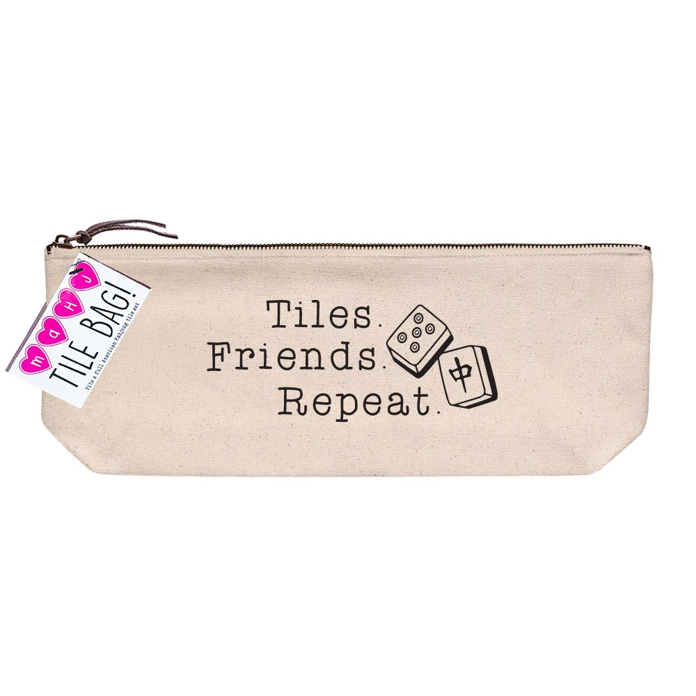 Mahjong Tile Bag - Tiles, Friends, Repeat