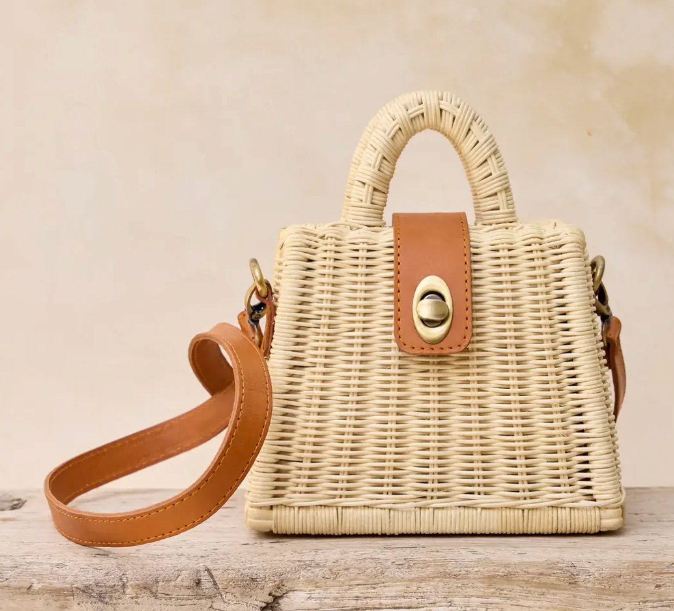 Rattan XBody Handbag Petit Ivory