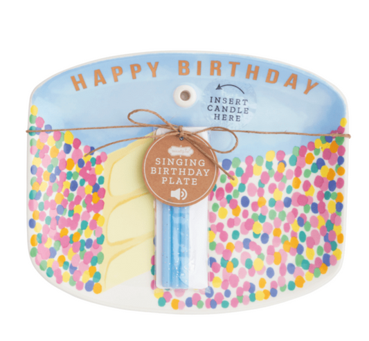 Blue Sing Birthday Plate