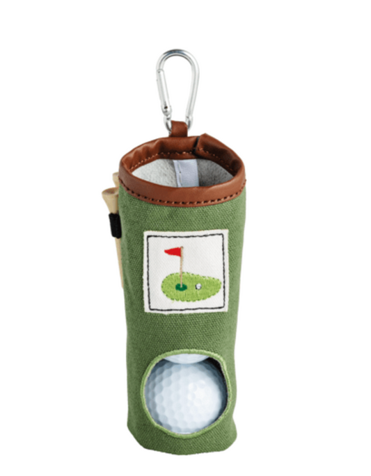 Green Embroider Golf Keychain