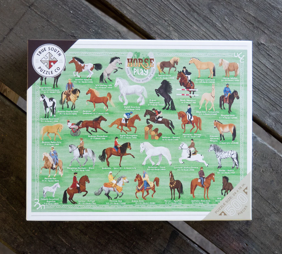 500 Piece Puzzle -Horse Play