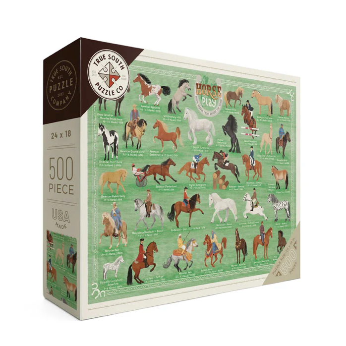 500 Piece Puzzle -Horse Play