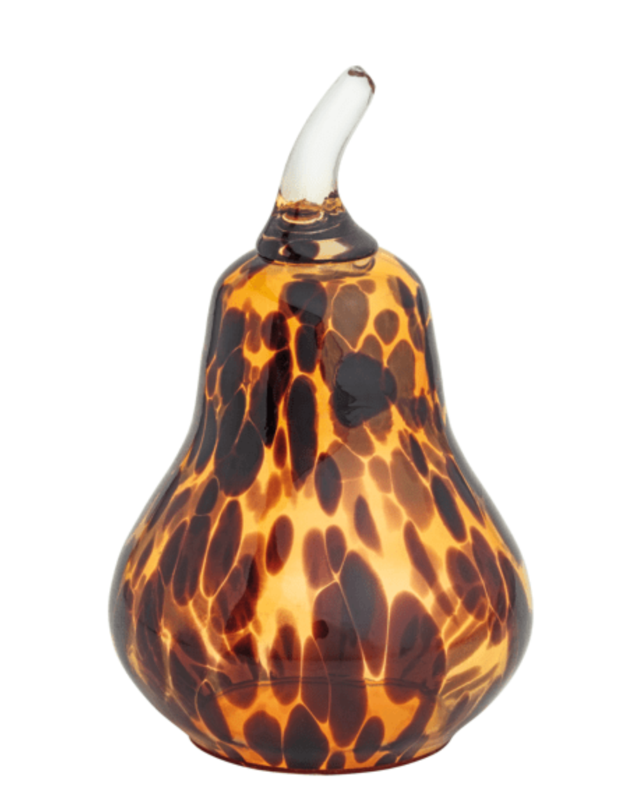 Tortoise Glass Pear Sitter LG