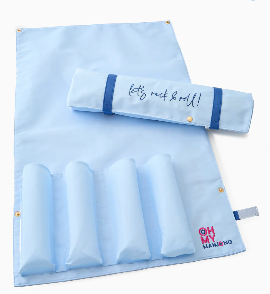 Mahjong Light Blue Let's Rack and Roll Bag