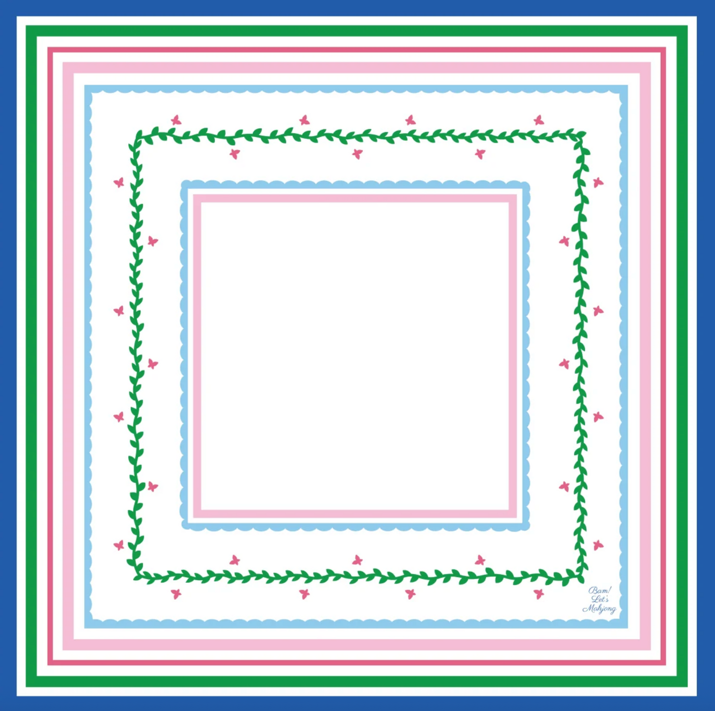 Grand Millennial Mahjong Mat - Blue