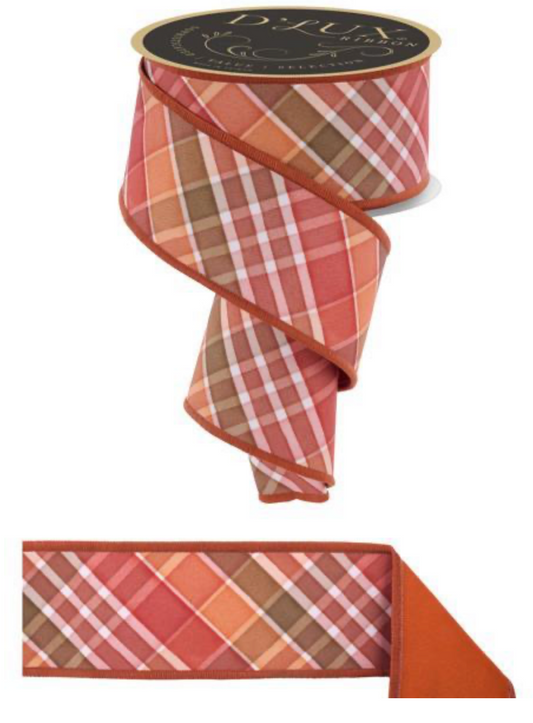 Online-Ribbon 2.5"x10yd Bold Plaid/Fused