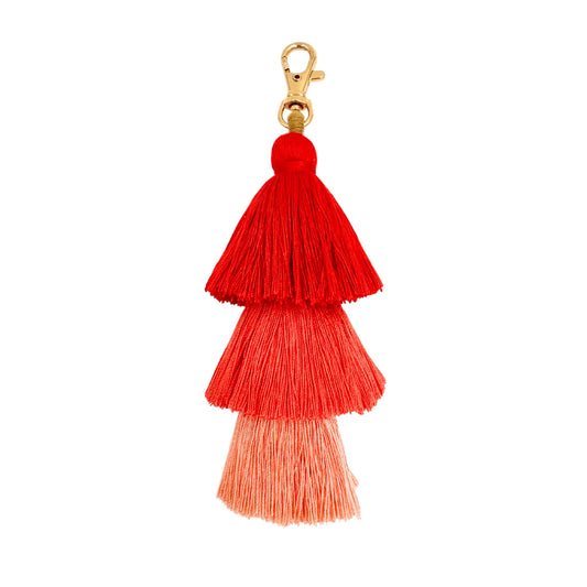 Mahjong Tassel 3 Layer Red Layers