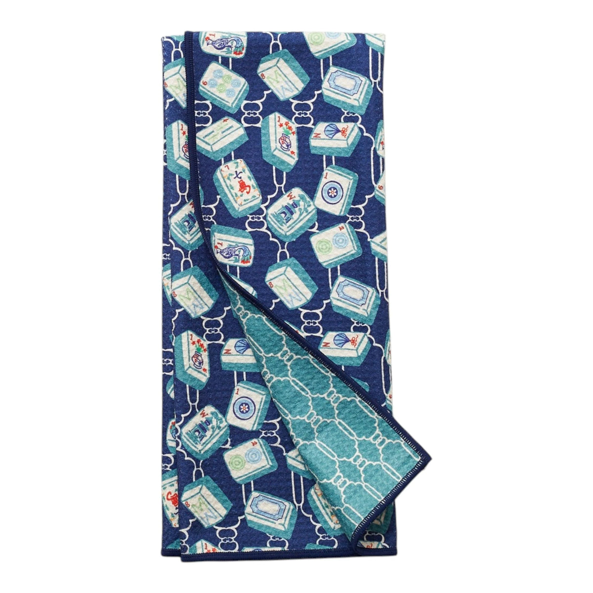 Anywhere Towel Reversible - Mable Tan Mahjong Navy