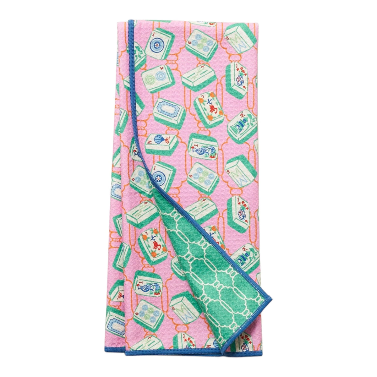 Anywhere Towel Reversible - Mable Tan Mahjong Pink