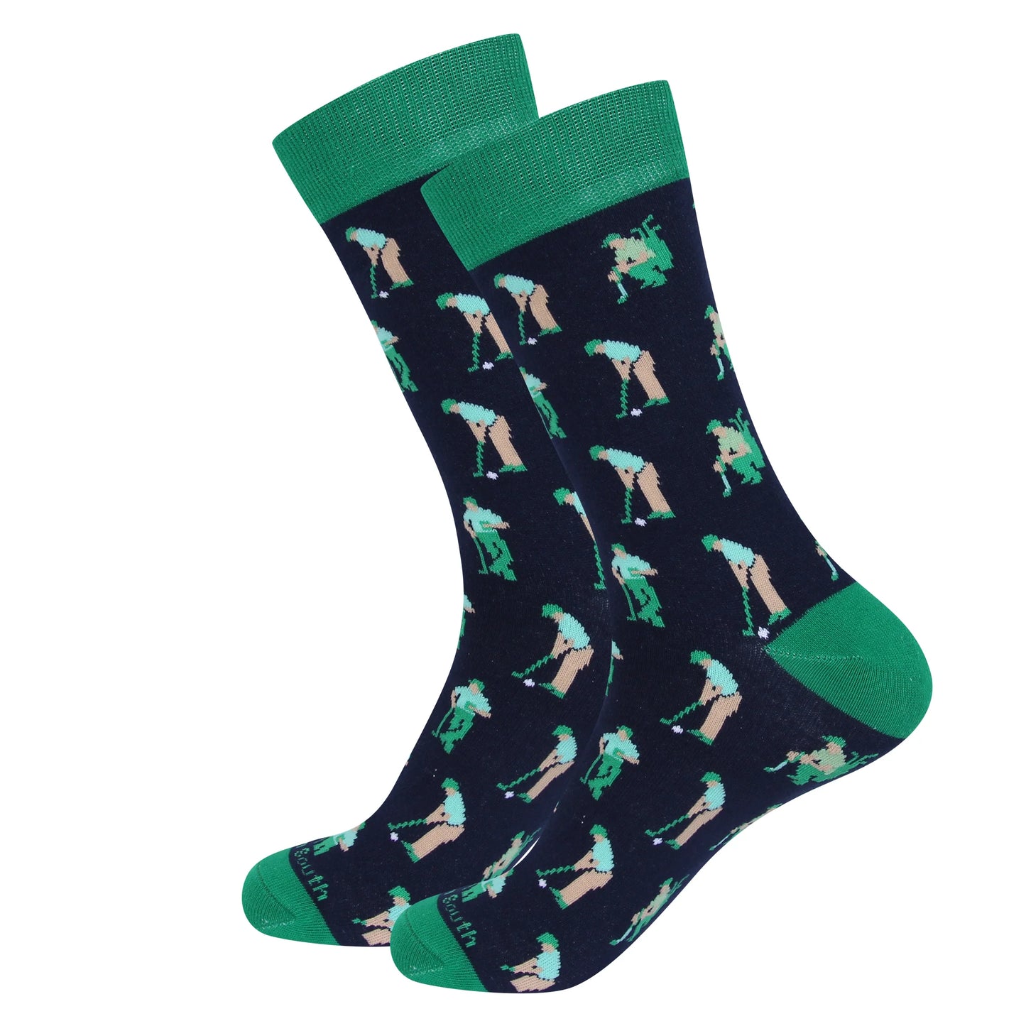 Men's Socks - At the Course Navy/Green