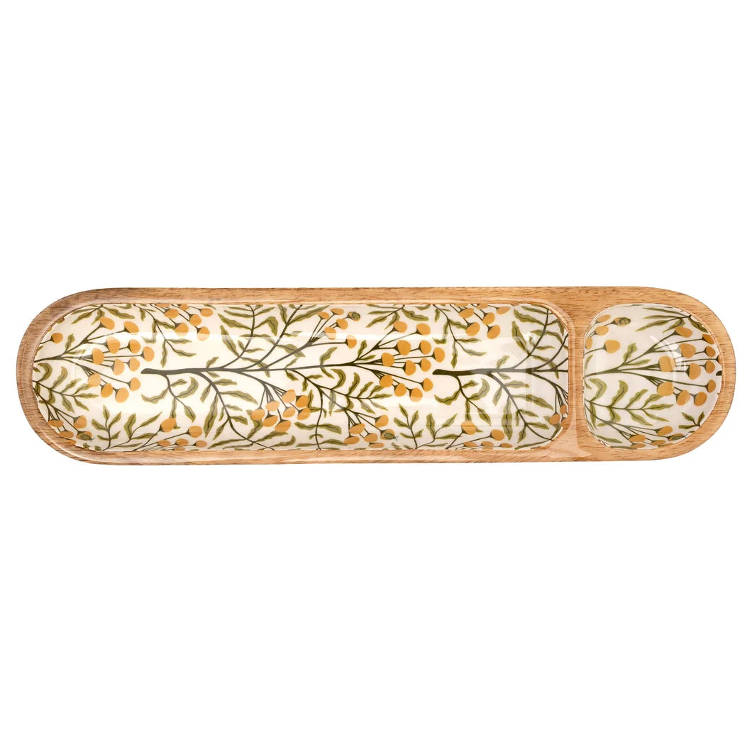 Autumn Acorn 2 section Tray