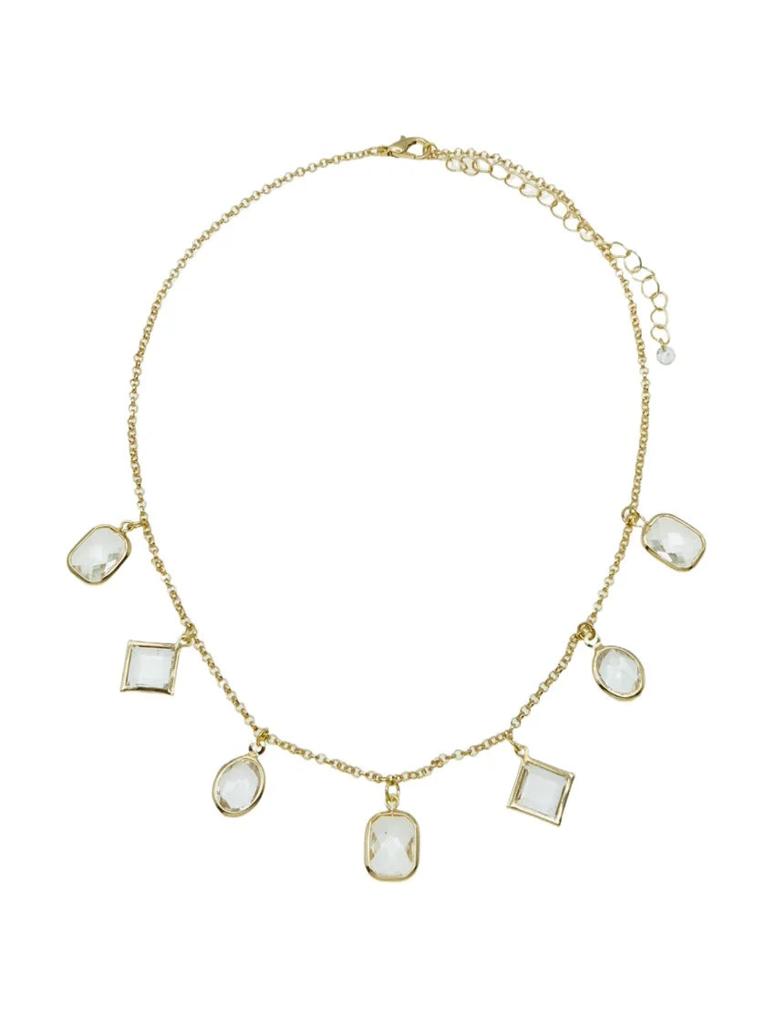 Meghan Browne Necklace: AVET Gold Clear
