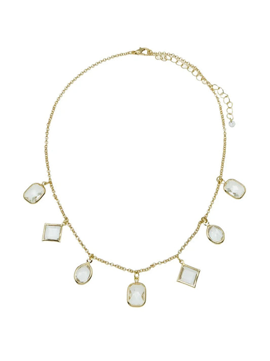 Meghan Browne Necklace: AVET Gold Clear