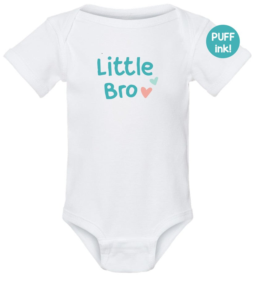 Baby Onesie - Little Bro Puff Print, 6 month