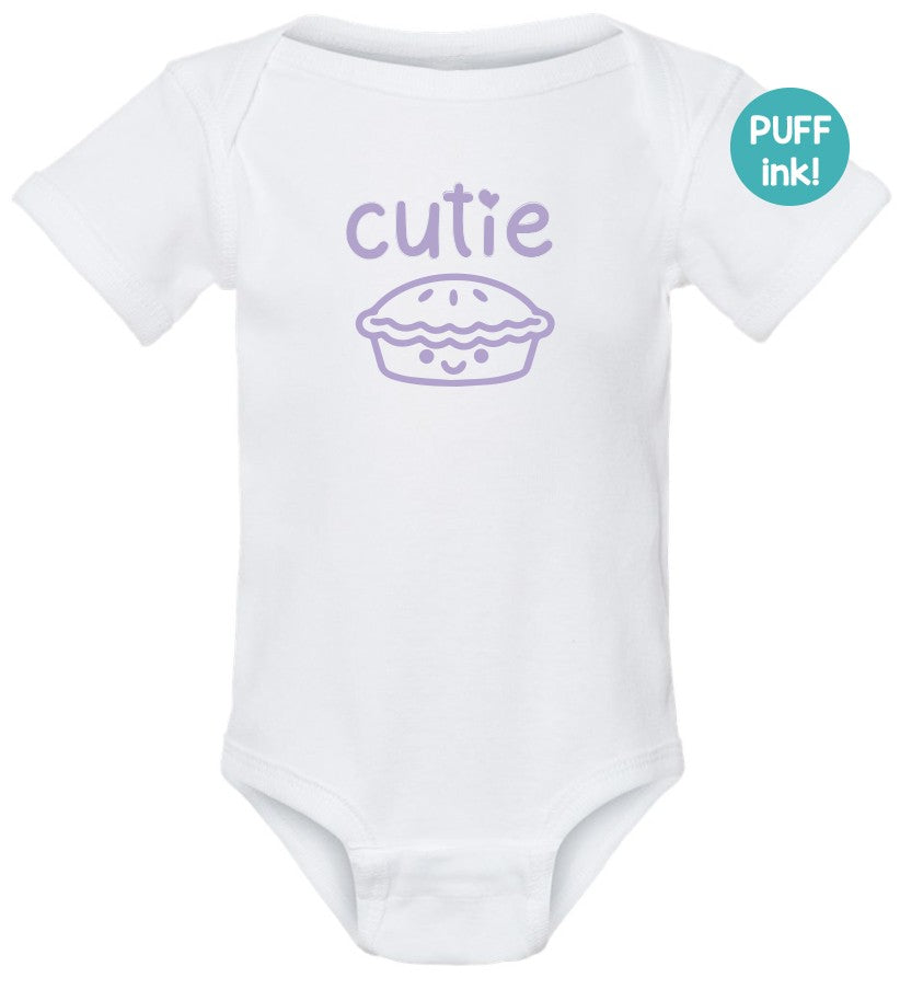 Baby Onesie - Cutie Pie Puff Print, 12 month