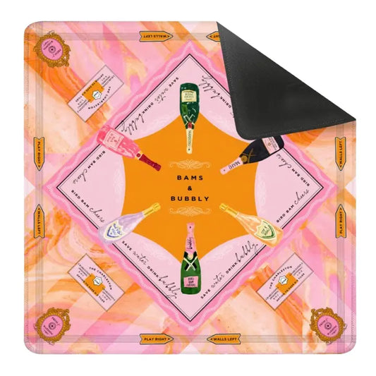 Anders Ruff Design Mahjong Mat - Neoprene Bams & Bubbly, Champagne & Mahj