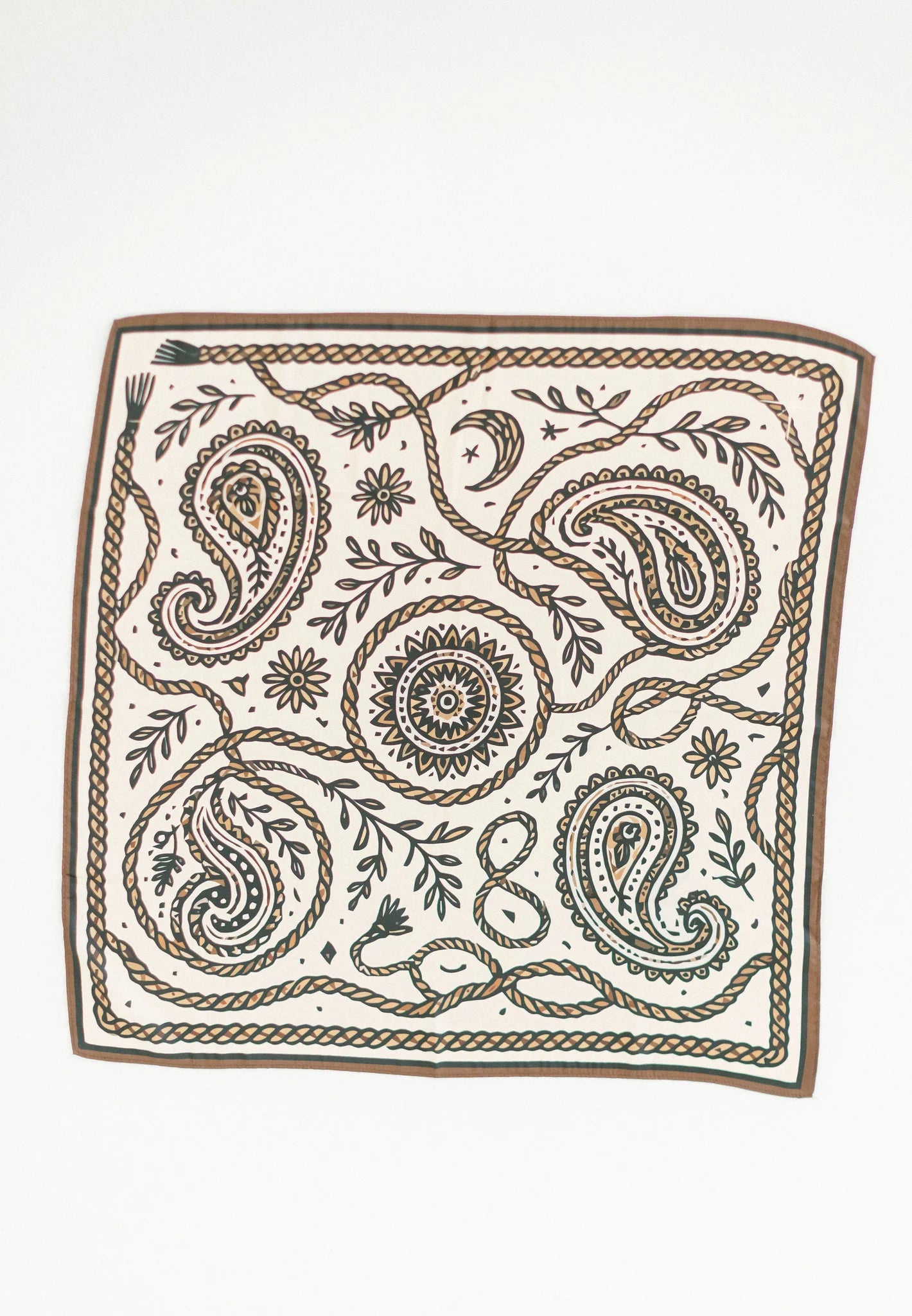 Brown and Black Western Scarf