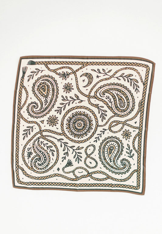 Brown and Black Western Scarf