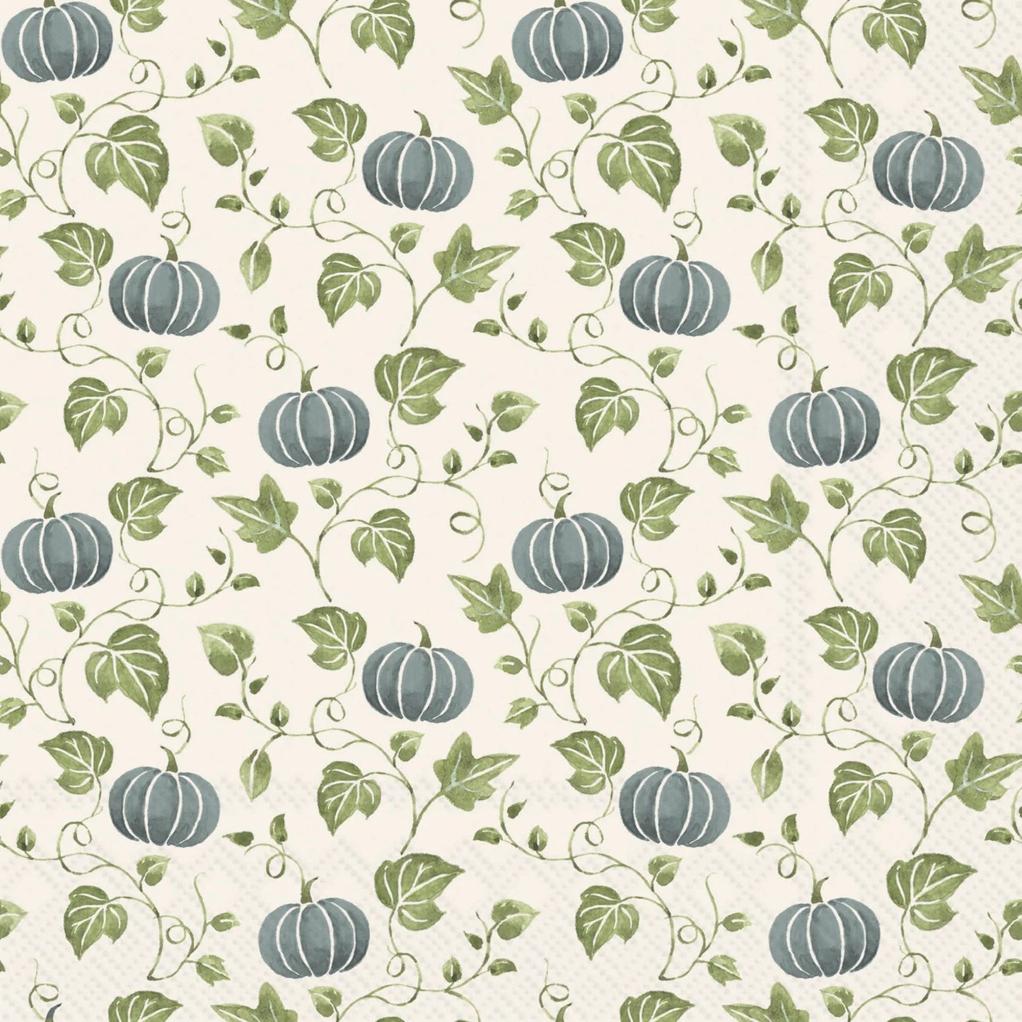 Cocktail Napkin, Simple Pumpkin Blue