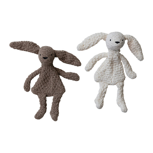 Chenille Bunny Nat/Brn