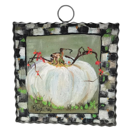 Mini Rozie's Cream Pumpkin with Checkered Border