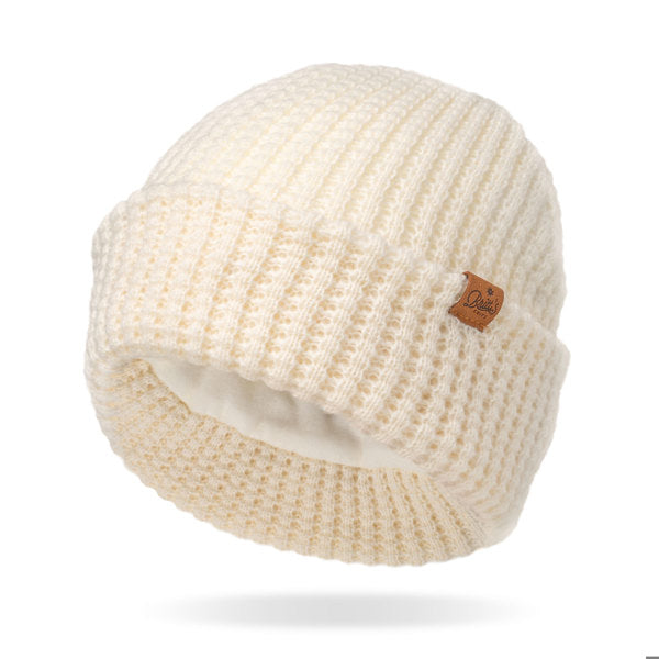 Britt's Knits Juneau Waffle knit Beanie Cream