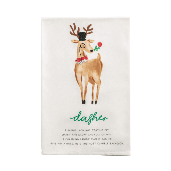 Dasher Poem Towel