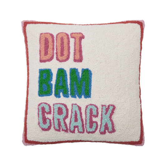 Dot Bam Crack Hook Pillow Poly Filled