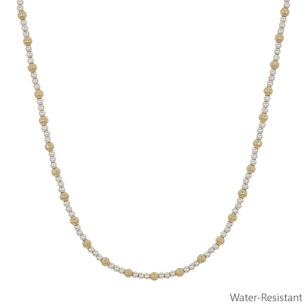 Necklace: FIN-GS Gold/Silver Beaded