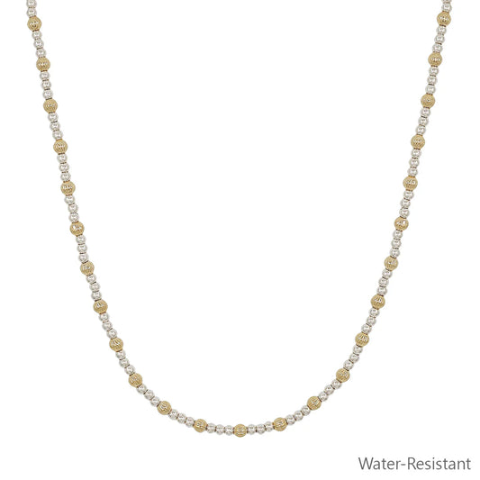 Necklace: FIN-GS Gold/Silver Beaded
