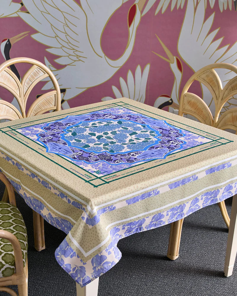 Mahjong Flora Instructional Tablecloth