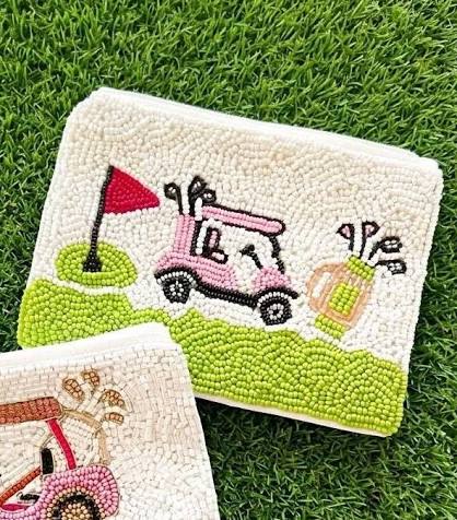 Golf Beaded Zip Bag