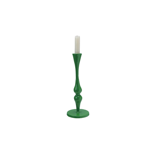 Cast Iron Taper Holder, Green