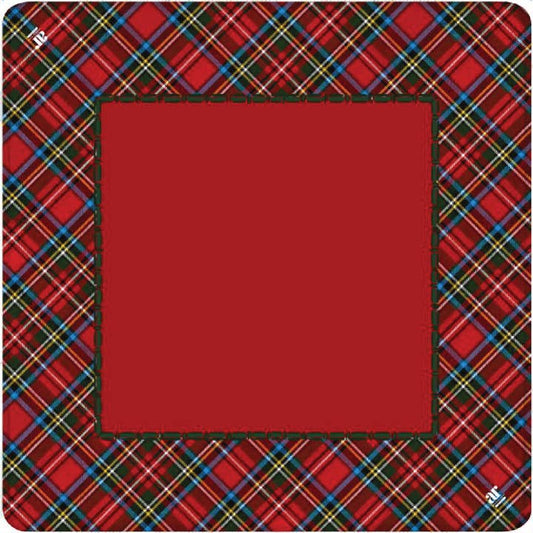 Anders Ruff Design Mahjong Mat - Neoprene Tartan Tidings Mahjong Mat - Holiday Plaid Christmas