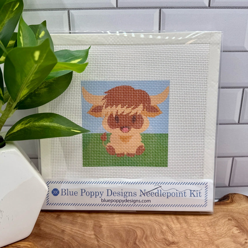 Highland Cow Needlepoint Kit