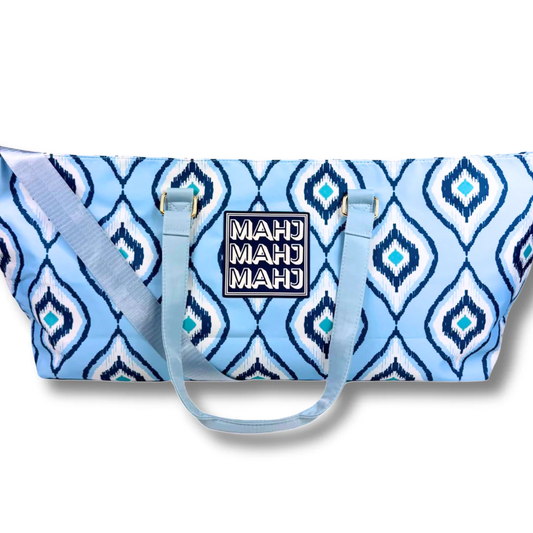 Mahjong Tote Bag - Ikat - Blue